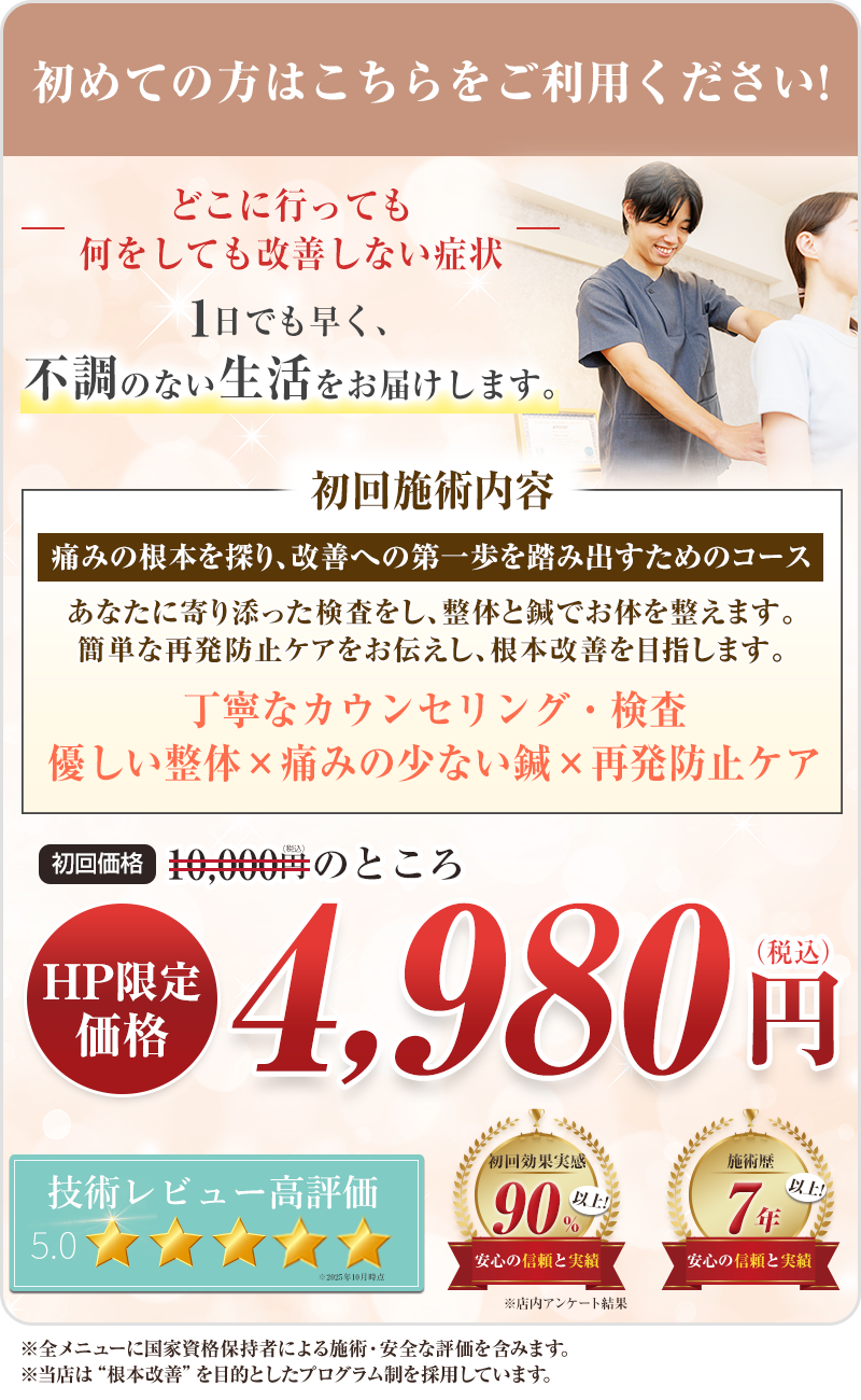 姿勢改善オファー